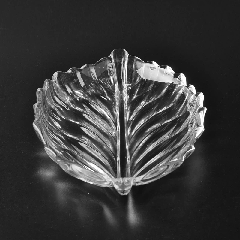 leaf glass fruit plate