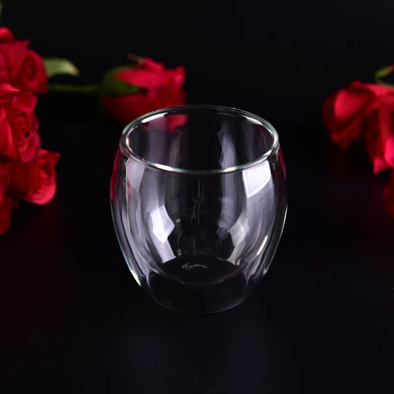 Insulated dishwasher safe borosilicate double wall glass mug