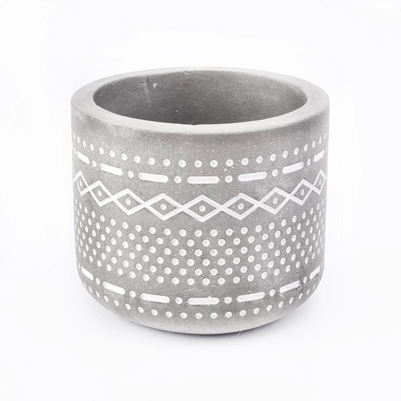 Round shape home  modern cement  tealight candle holders