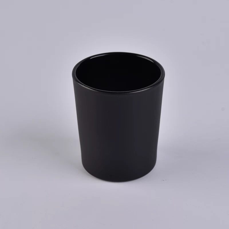 Decorative Matte Black Glass Candle Holder