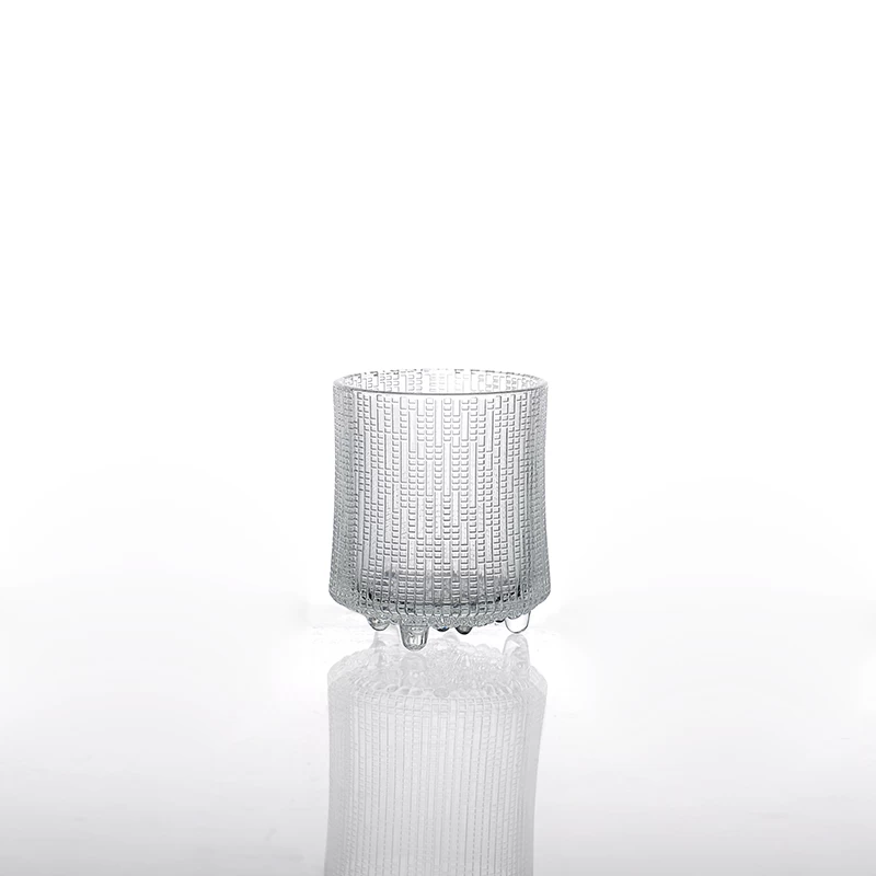 Elaborate engraved glass candler 