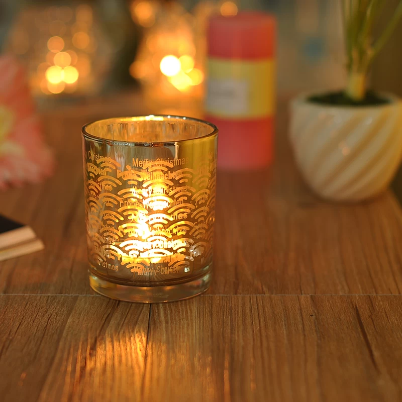 electro plate glass candle holder