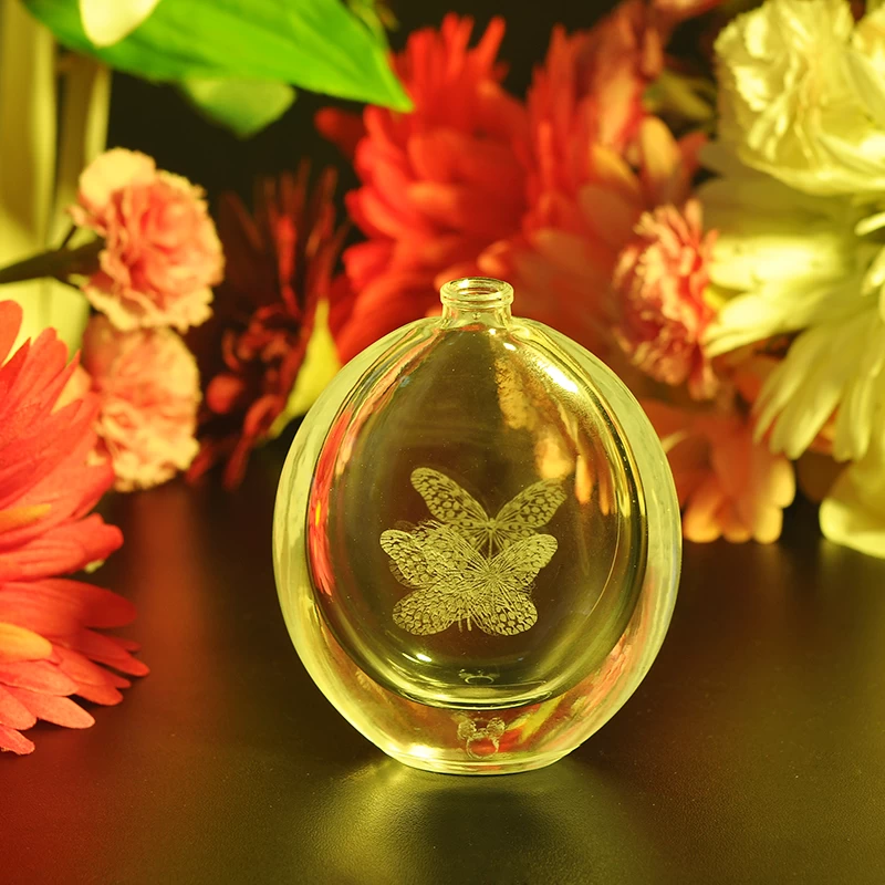 star shape glass perfume bottle