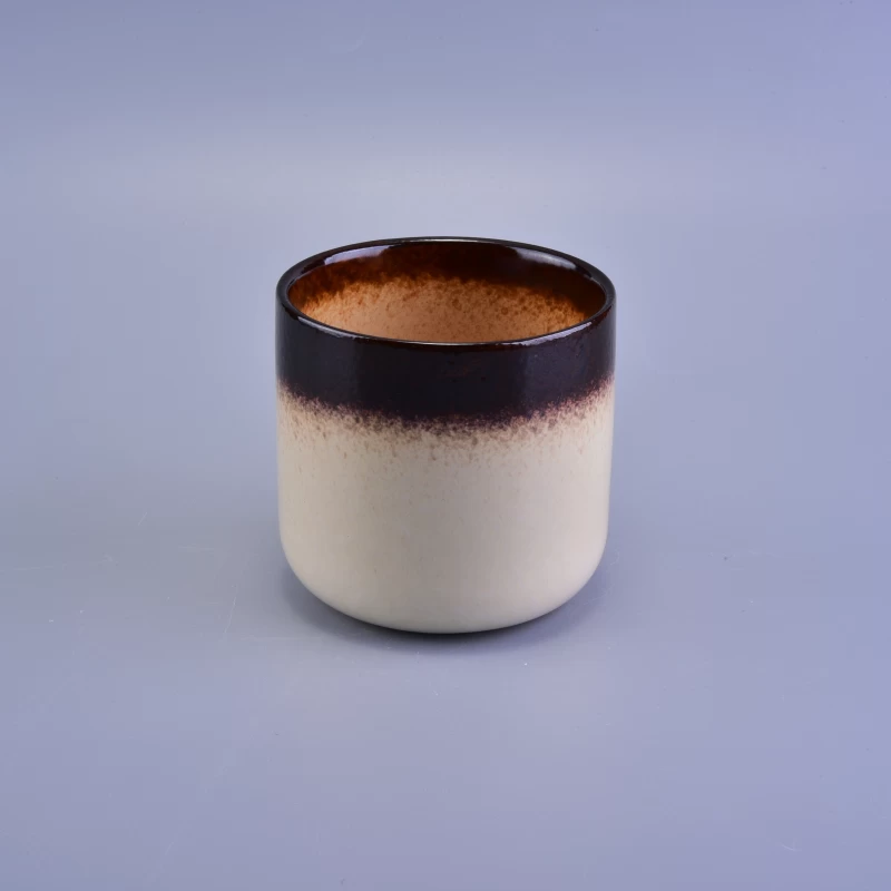 Ombre transmutation ceramic candle jar