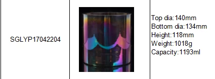 coloful glass candle holder