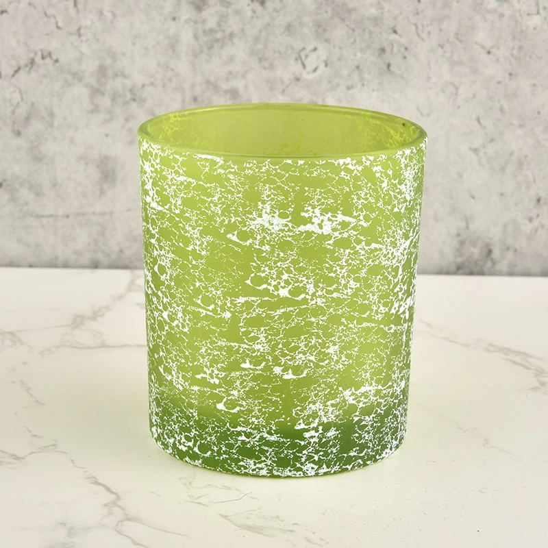 votive glass candle vessel light green glass jars for candle making Christmas Gift