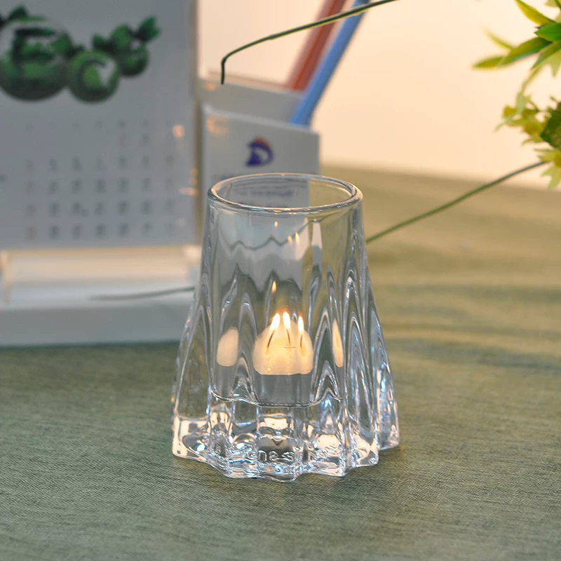 Special  clear glass candle holder