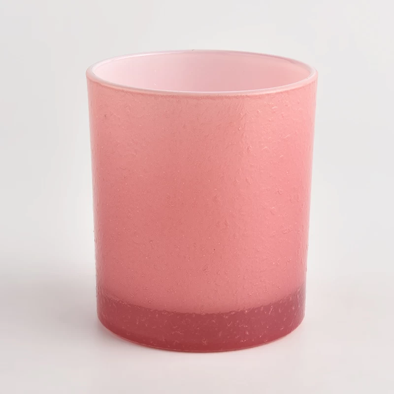 10oz glass candle vessel red candle holder manufacturer