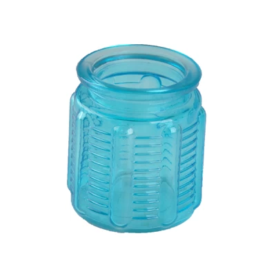 blue candle jar  