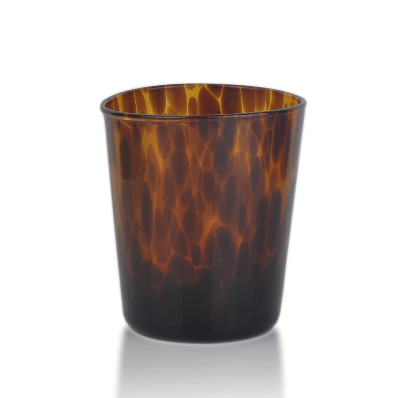 mouth blown glass candle jar 