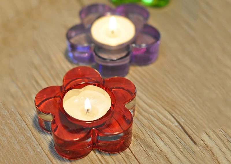 Lovely Flower Shape Glass candle Holder