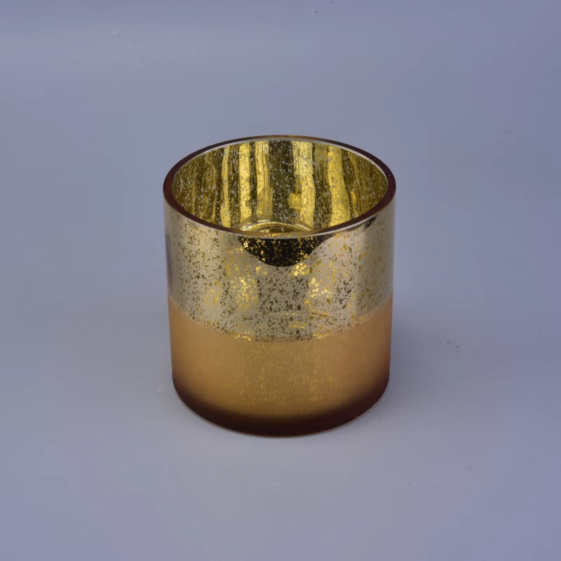 gold glass candle holder