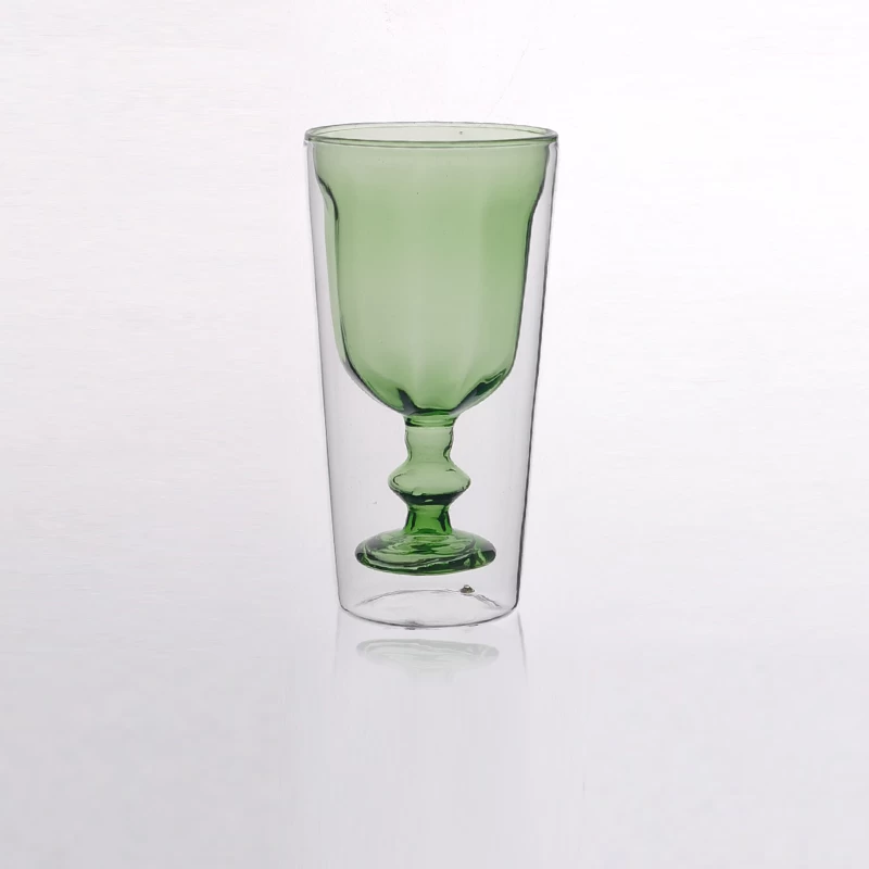 Borosilicate double wall drinking glass
