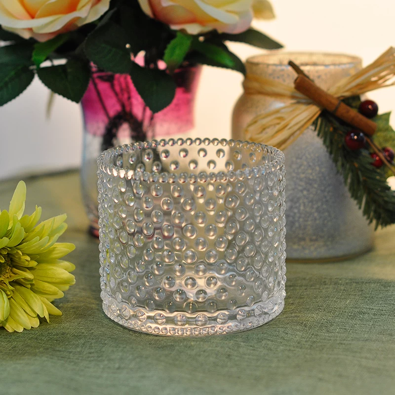 Spot glass candle holder nail glass candle holder
