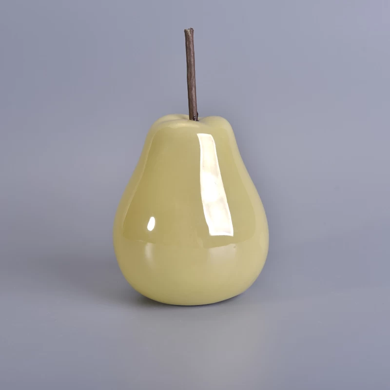 Beautiful glaze pear home decorating ceramic