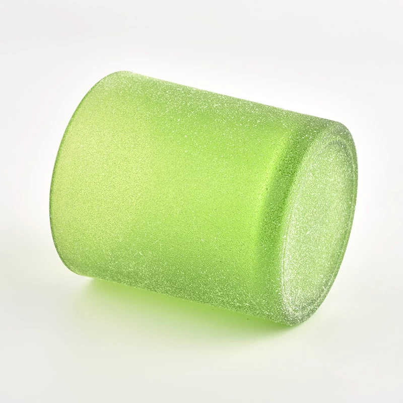 Wholesale Luxury Green Decorative Glass Candle Jar