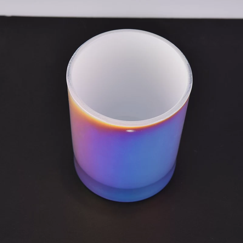 Holographic Effects Glass Candle Holder