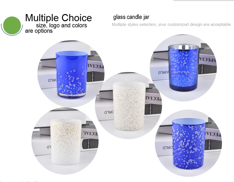 sparkle glass candle jar