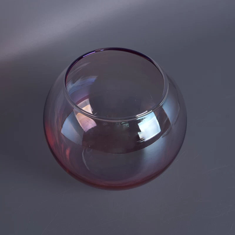round glass candle jar