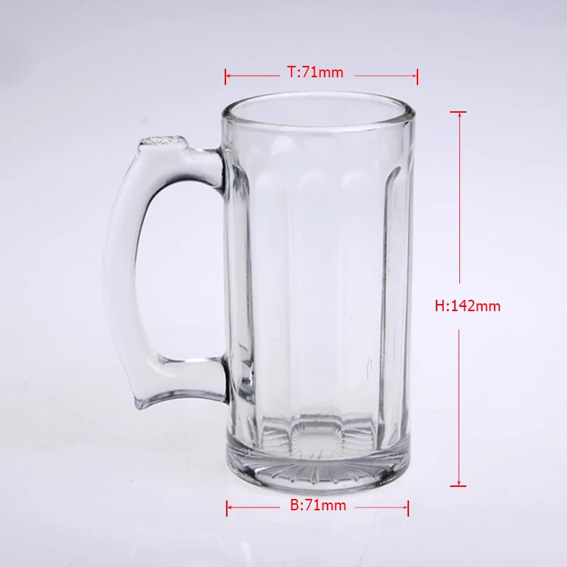 clear glass tumbler beer mug 
