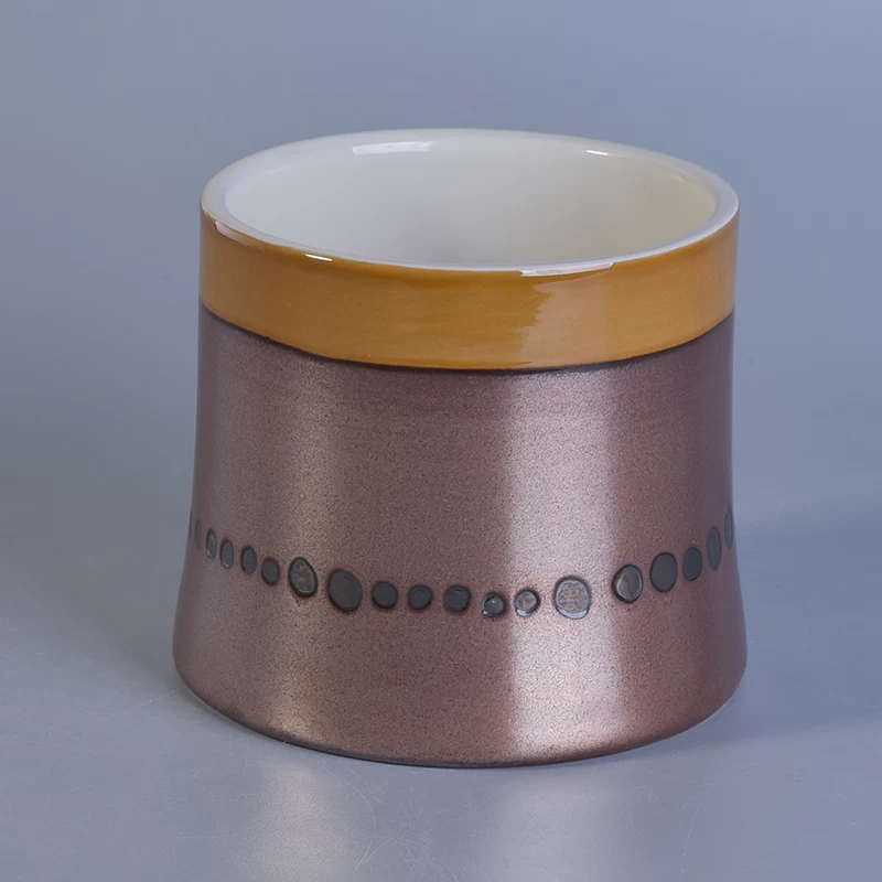 metalize ceramic candle jars