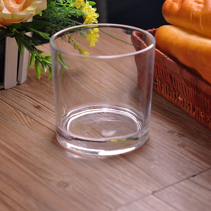 880ml cylindrical clear candle holder