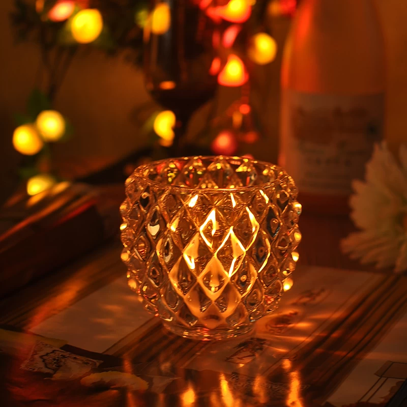  China supplier luxurious glass candle holder wedding decoration