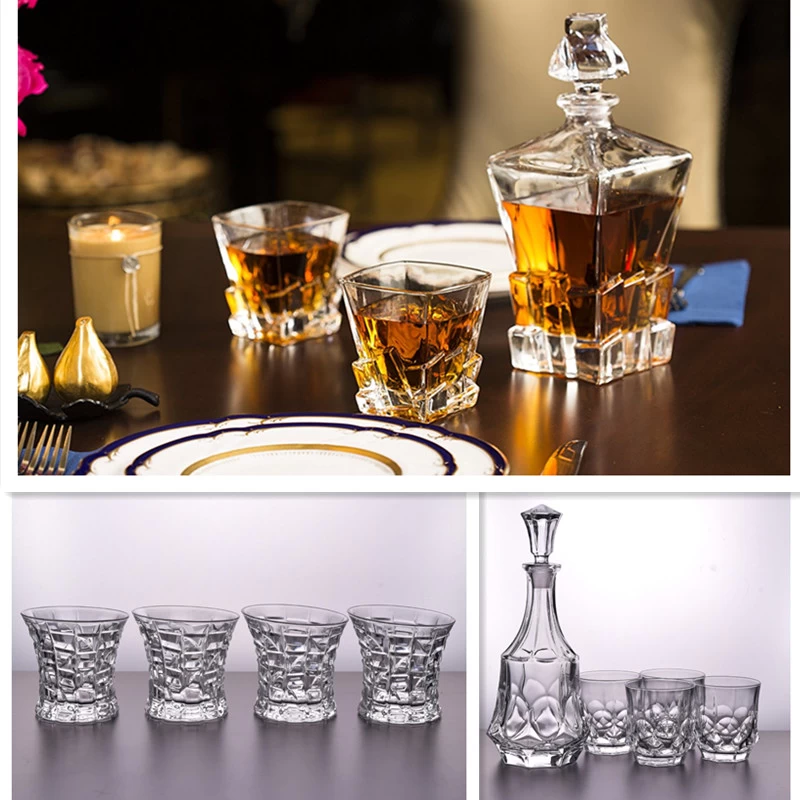 whiskey decanter set and bar glasses wholesale