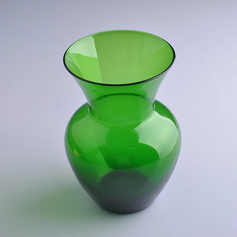 mouth blown glass vase