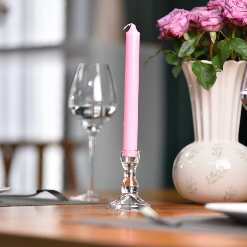 Wholesale Wedding Table Centrepiece Long Glass Candlestick Clear Candle Holders