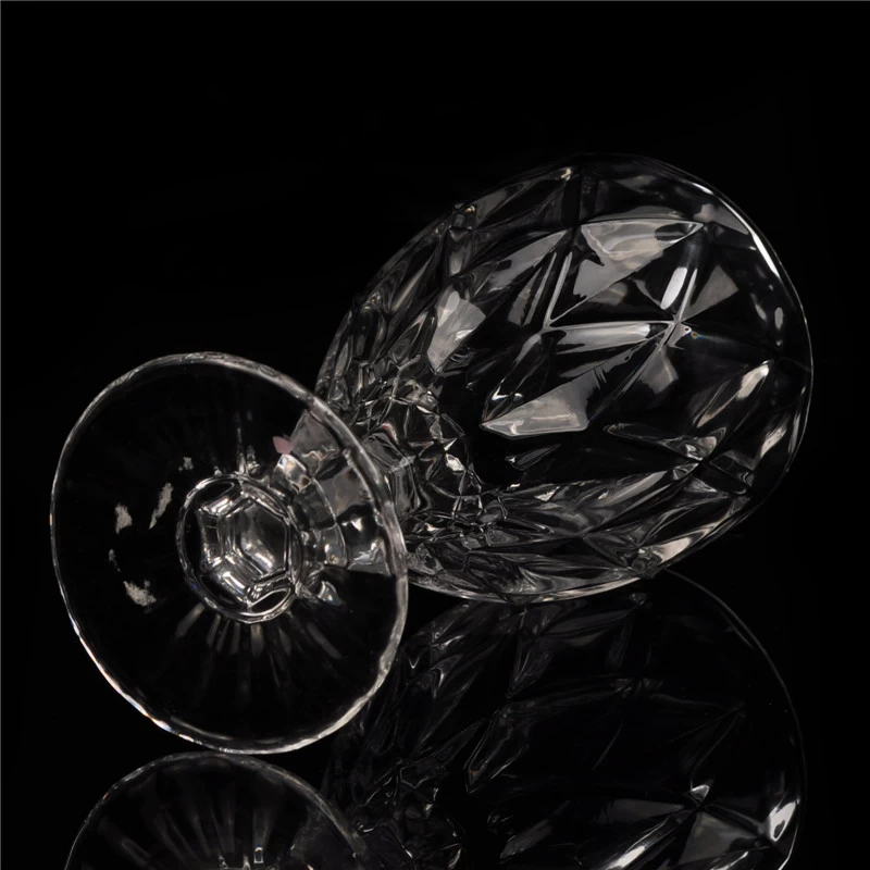clear stand glass candle holder