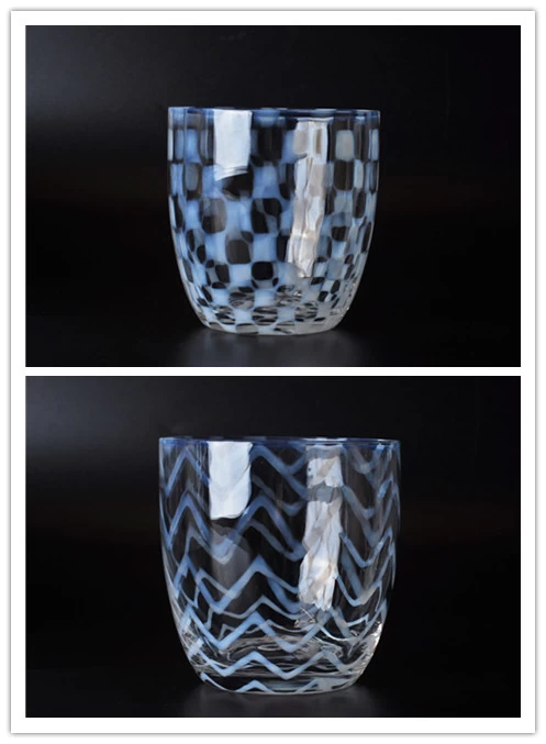 Mouth Blown Clear Glass Candle Jar