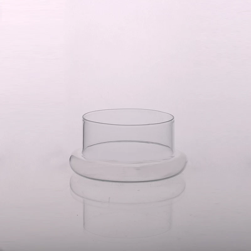 Glass landscape tealight holder with cover