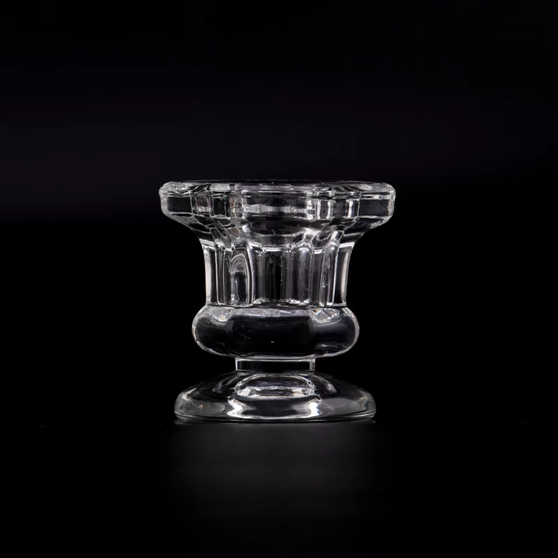New design glass candlestick holder crystal glass candelabra manufacturer