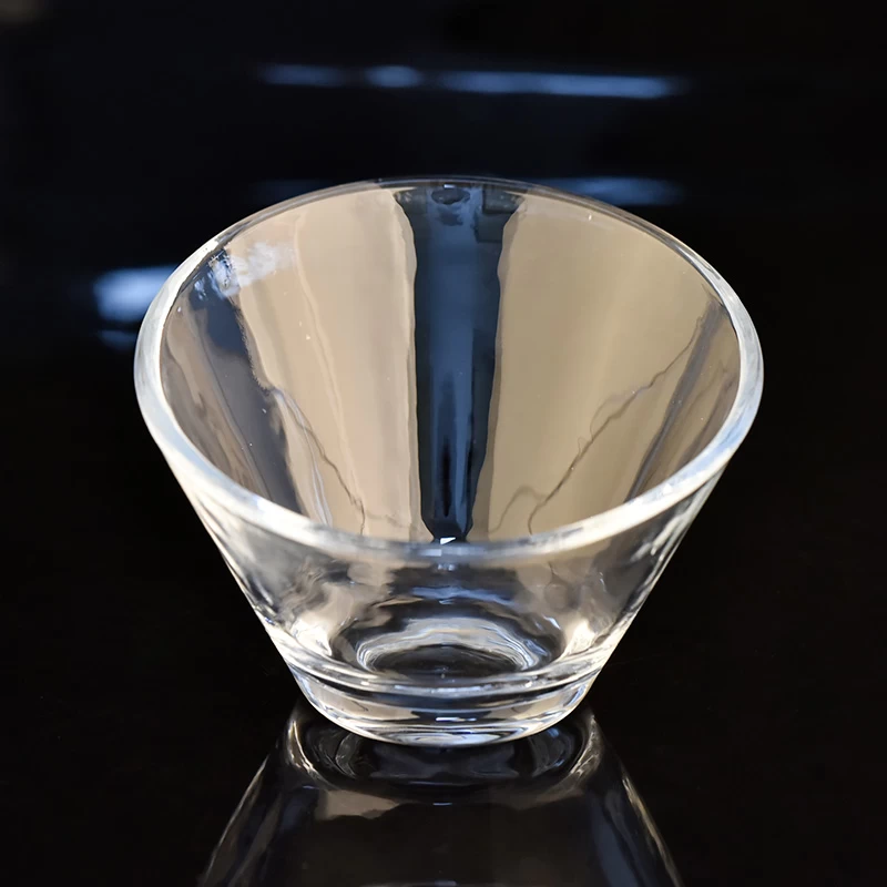 Bowl shape glass candle jars