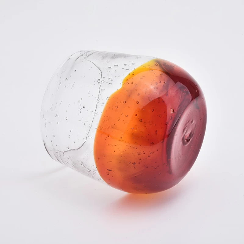Unique design glass candle jar for decoration