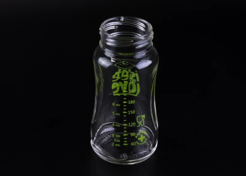 309mL best Baby pyrex glass feeding bottle with measure 