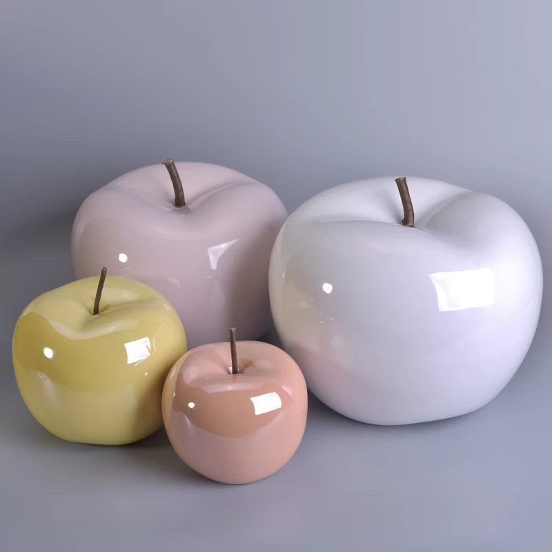 Handmade pink apple homeware decoration ceramic