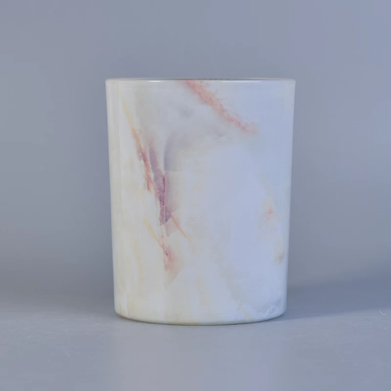 Sunny Glassware glass marble effect candle holder