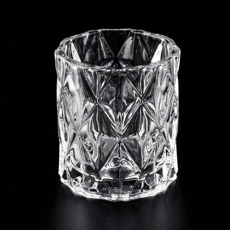 Crystal Diomand Cut Glass Candle Holder From Sunny Glassware