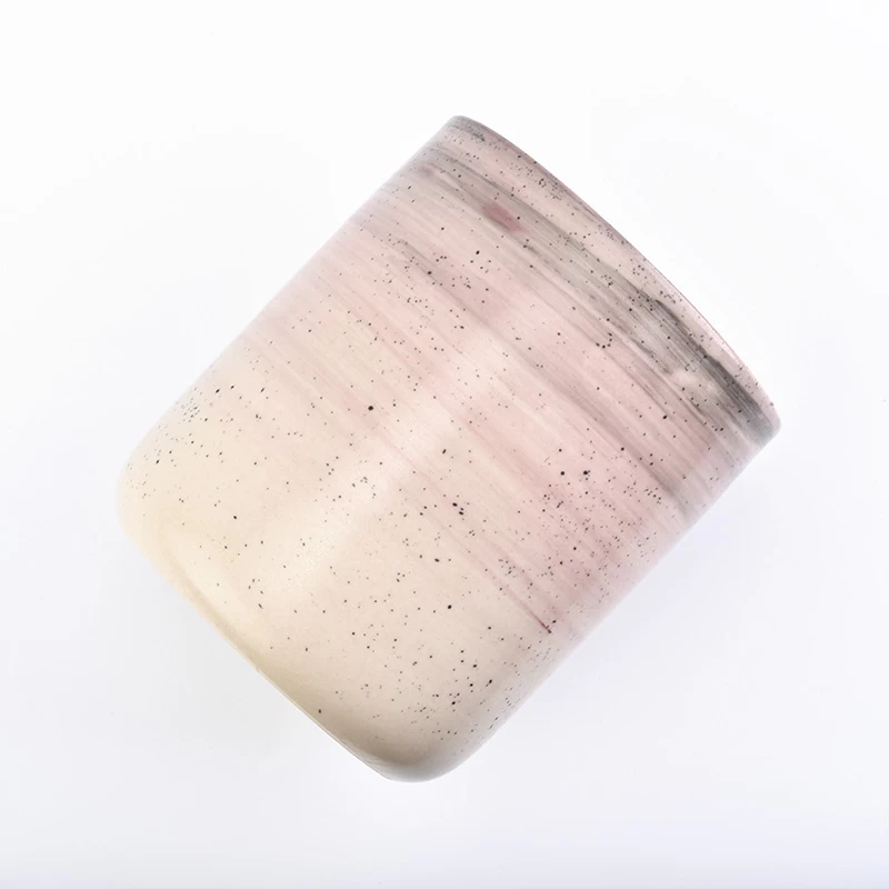 Shading glazed 22oz ceramic candle vessel supplier