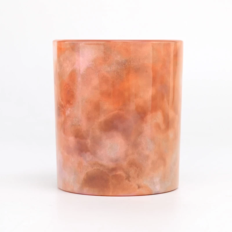  Modern 10oz glass candle jar glossy glass vessel manufacturer