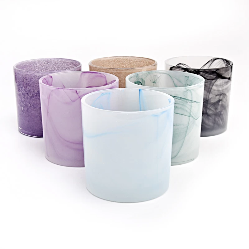 Luxury black glass new design candle jar wholesale