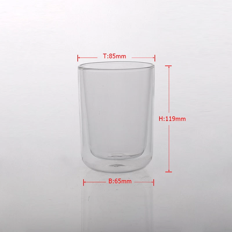 clear durable double wall coffee juice drinking tumbler