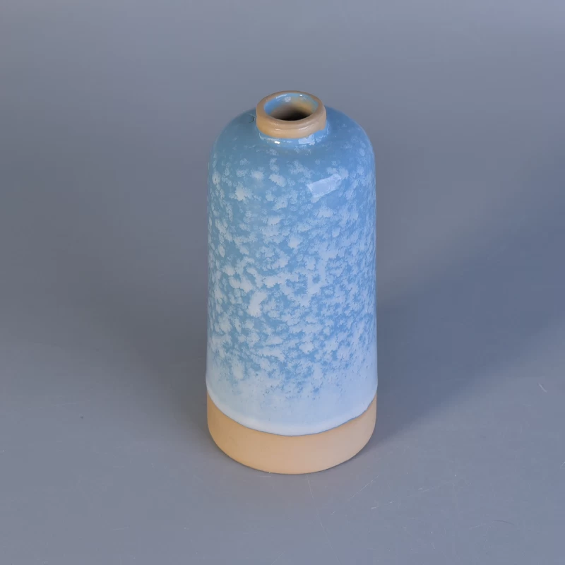 Home fragrance reactive glazed ceramic aroma diffuser bottle