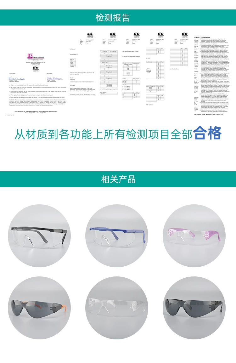 安全防冲击透明护目镜可预防冠状病毒