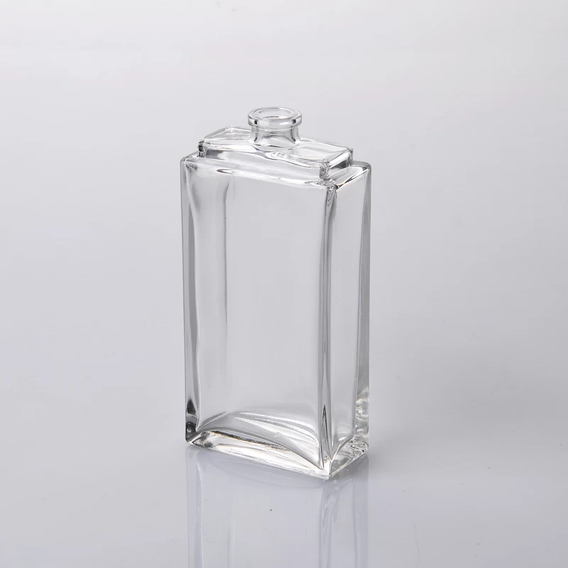 Super clear square glass perfume bottles for home decor