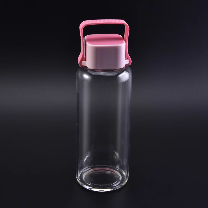 Easy carry convenient traveling glass bottles with hanging cap