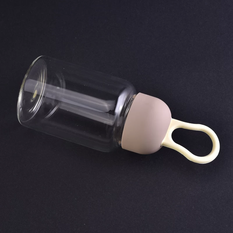 Heat resistant borosilicate glass bottle with cap