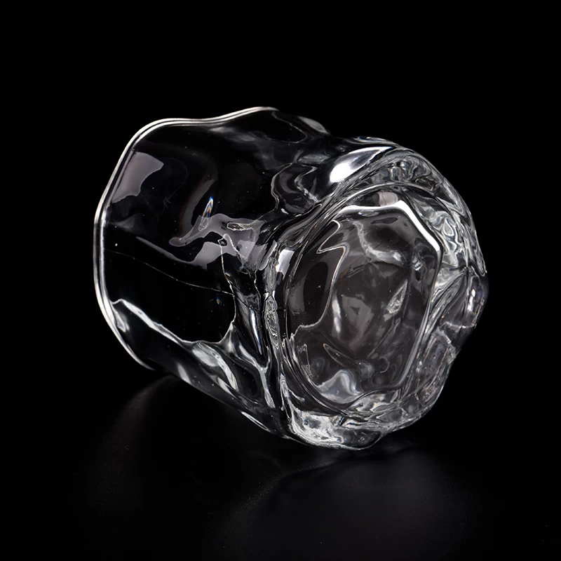 バルクキャンドルホルダーサプライヤーの豪華な透明ガラスキャンドルジャー